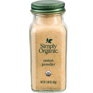 Simply Organic White Onion Powder, 3-Ounce Jar, Organic US Grown Onions, Real Onion Taste Without The Tears, Kosher, Non GMO(3 Ounce (Pack of 1))