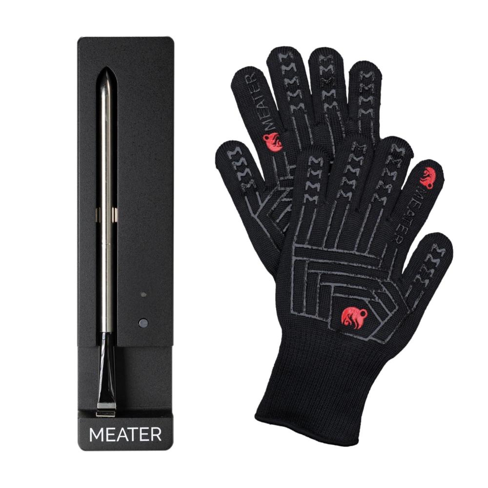 imageMEATER SE and Mitts Bundle  Smart Meat Thermometer with BBQOven Gloves  Wireless Bluetooth Range  for Oven Grill Kitchen BBQ Smoker Rotisserie