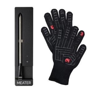 MEATER SE and Mitts Bundle | Smart Meat Thermometer with BBQ/Oven Gloves | Wireless Bluetooth Range | for Oven, Grill, Kitchen, BBQ, Smoker, Rotisserie