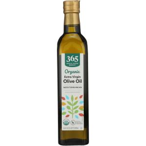 365 by Whole Foods Market, Organic Extra Virgin Olive Oil 100% Mediterranean Blend, 16.9 fl oz(16.9 Fl Oz (Pack of 1))