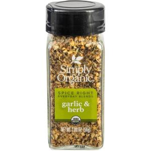 Simply Organic Garlic Powder, 3.64-Ounce Jar, Pure A-Grade Organic Garlic, Dried & Ground, Kosher, No ETO, Non GMO(2 Ounce (Pack of 1))