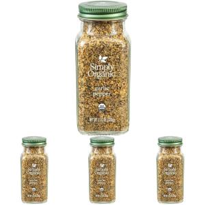 Simply Organic Garlic Powder, 3.64-Ounce Jar, Pure A-Grade Organic Garlic, Dried & Ground, Kosher, No ETO, Non GMO(3.73 Ounce (Pack of 4))